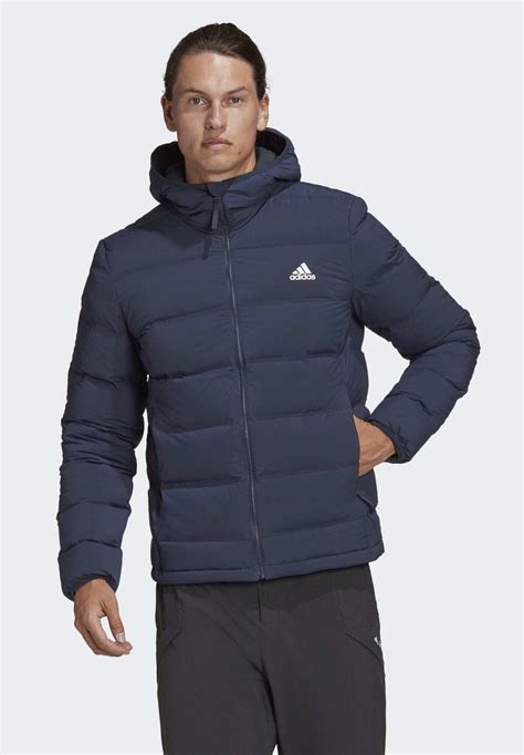 adidas daunenjacke herren blau gr m|Adidas Helionic Hooded Daunenjacke .